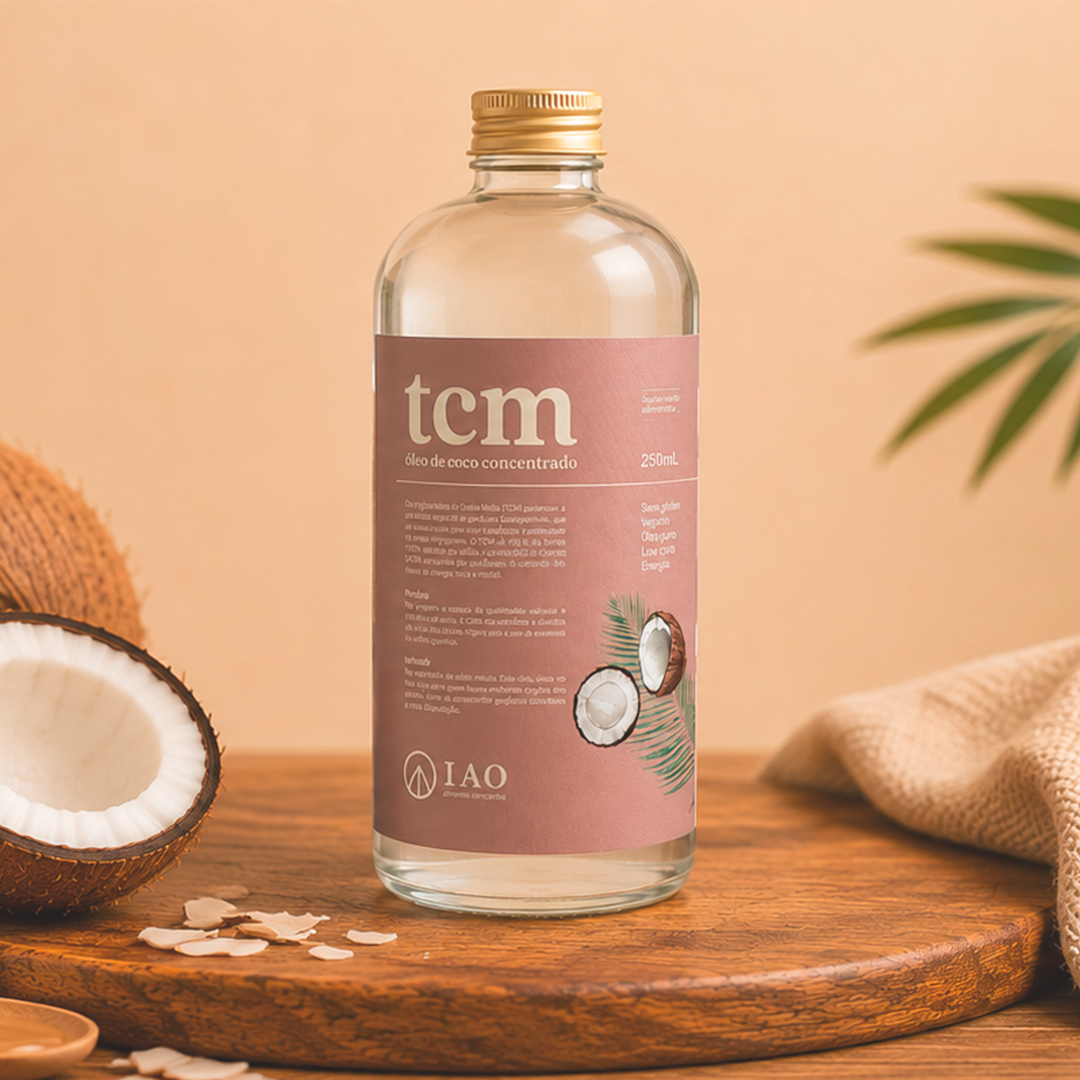 Triglicerídeos de Cadeia Média Produto concentrado – fonte: óleo de coco IAO 250ml