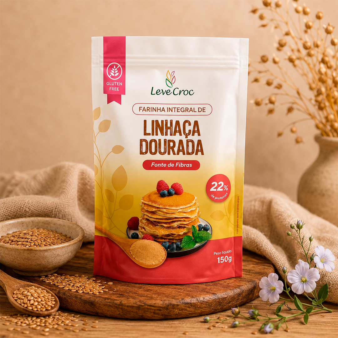 Farinha de linhaça dourada sem glúten - 150g
