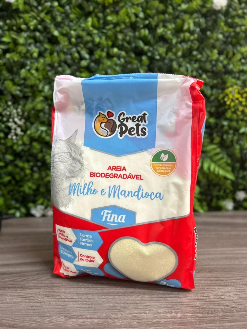 Areia Great Pet Biogradável Fina 2kg