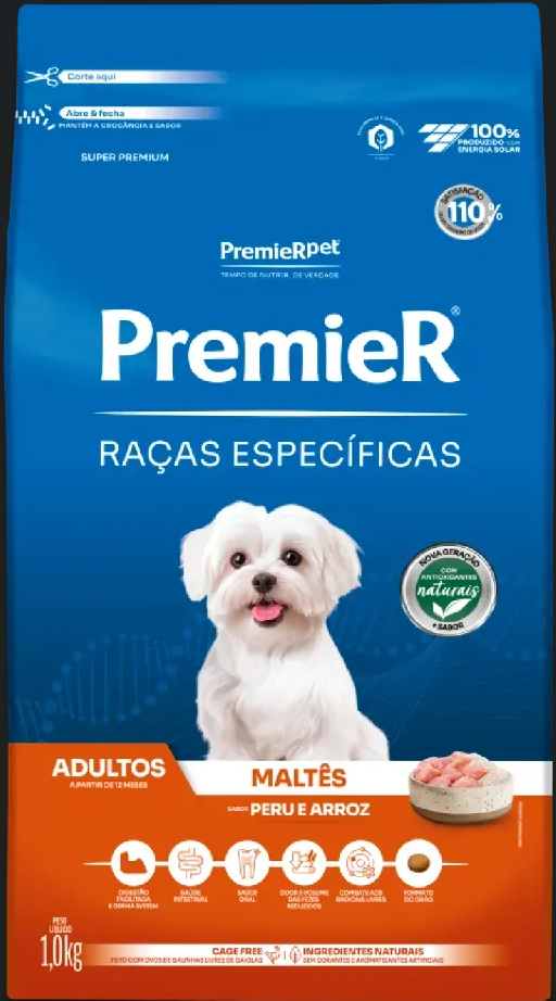 PR RÇ ESP CÃES AD MALTES PERU 1KG