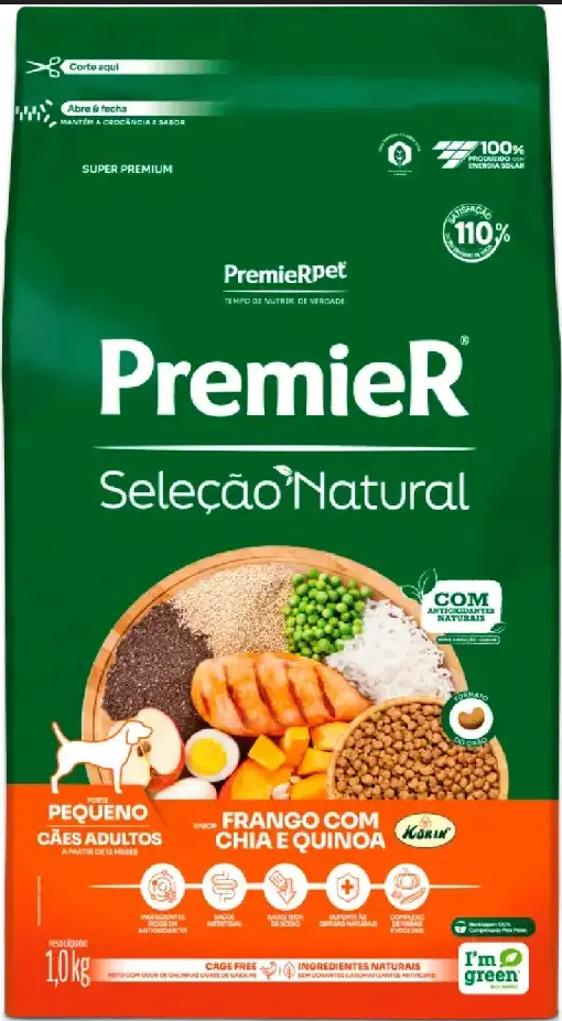 PR SEL NAT CÃES AD RÇ PEQ CHIA&QUINOA 1KG