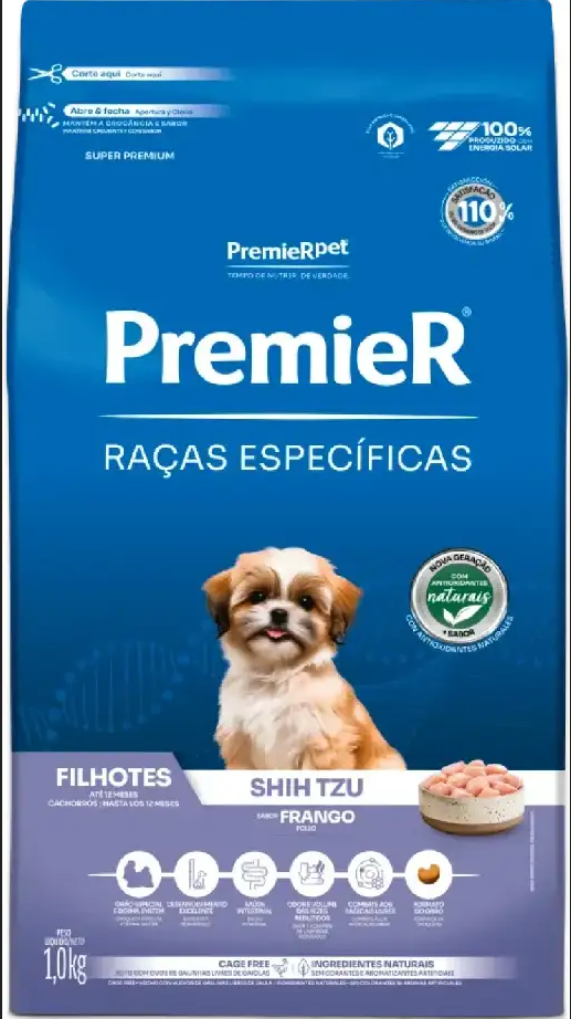 PR RÇ ESP CÃES FIL SHI TZU FRANGO 1KG