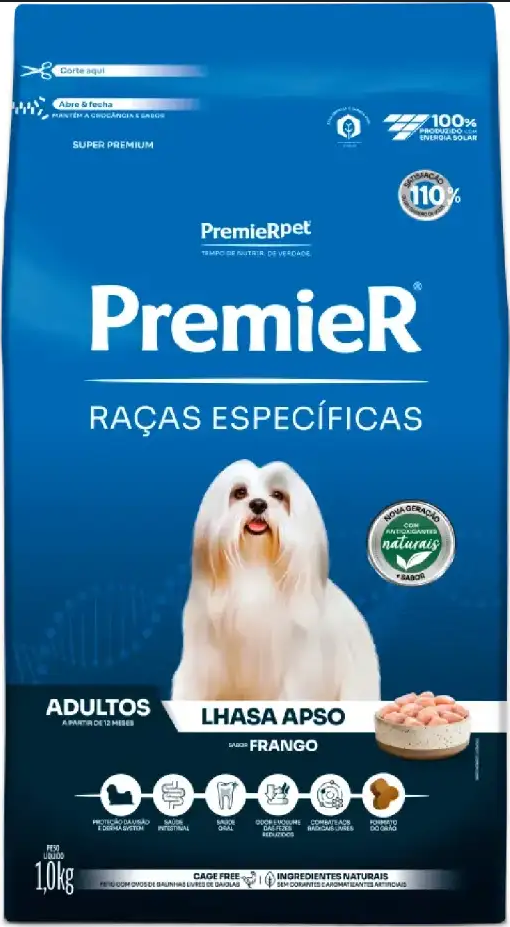 PR RÇ ESP CÃES AD LHASA APSO FRANGO 1KG