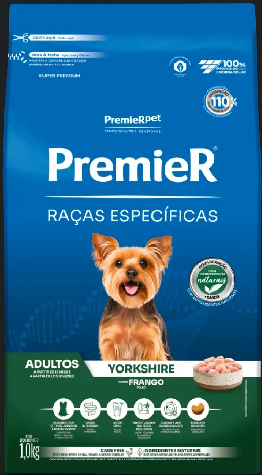 PR RÇ ESP CÃES AD YORKSHIRE FRANGO 1KG