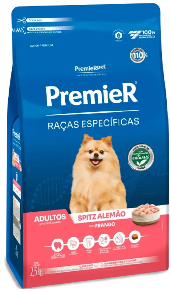 PR RÇ ESP CÃES AD SPITZ ALEMÃO FRANGO 1KG