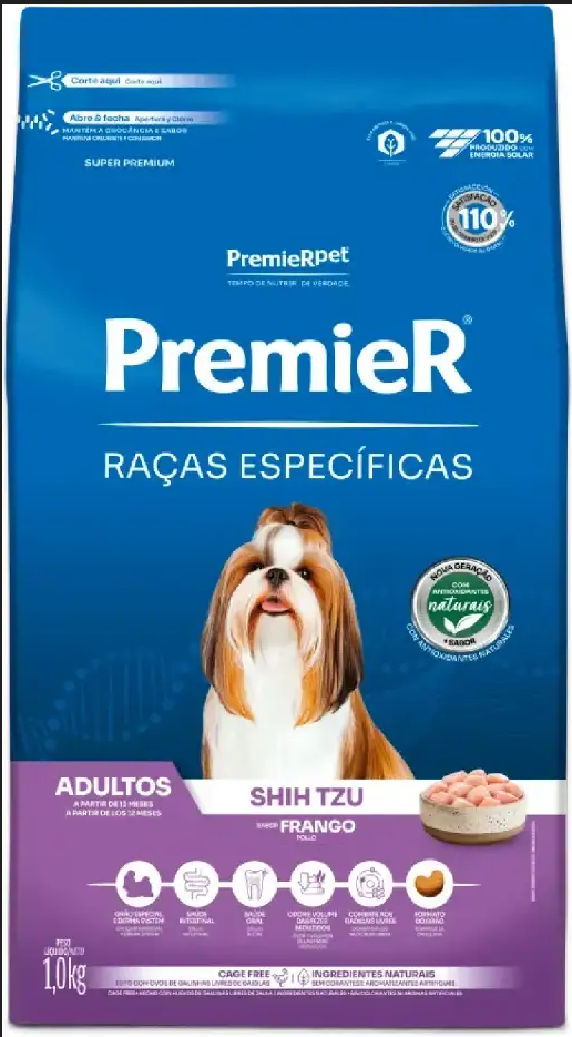 PR RÇ ESP CÃES AD SHI TZU FRANGO 1KG