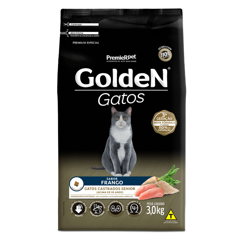 GOLDEN GATOS SENIOR CASTRADOS FORMULA 3 KG