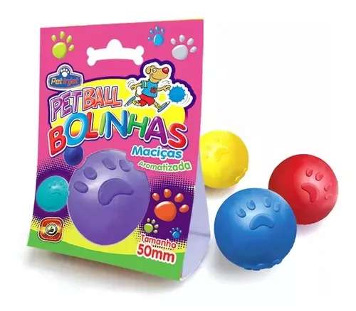 BOLA MACICA PETBALL PATINHA 55MM DP C/12
