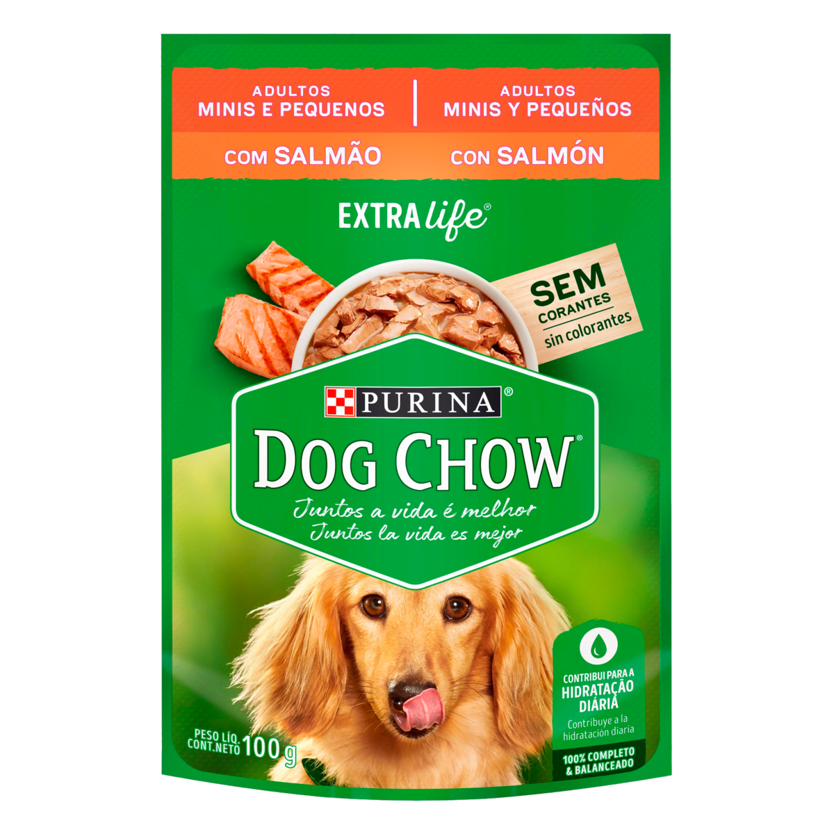 DOG CHOW UMIDO CAES FILHOTE MINIS E PEQ FRANGO 15 X 100G