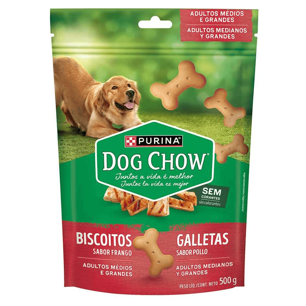 BISCOITO DOG CHOW CAES RMG FRANGO 500G