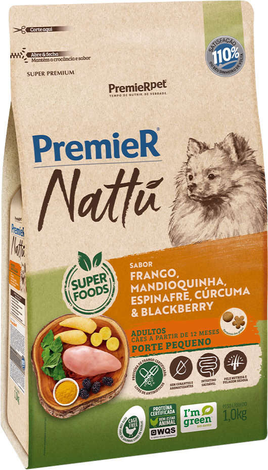 PREMIER NATTU AD. PEQ. PORTE MANDIOQUINHA 1KG