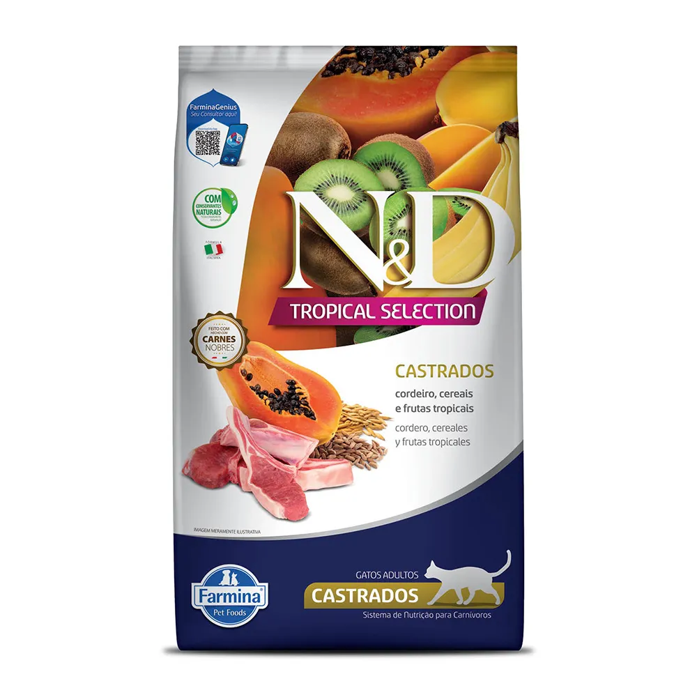 ND TROPICAL SELECTION GATOS CASTRADOS CORDEIRO 1,5KG