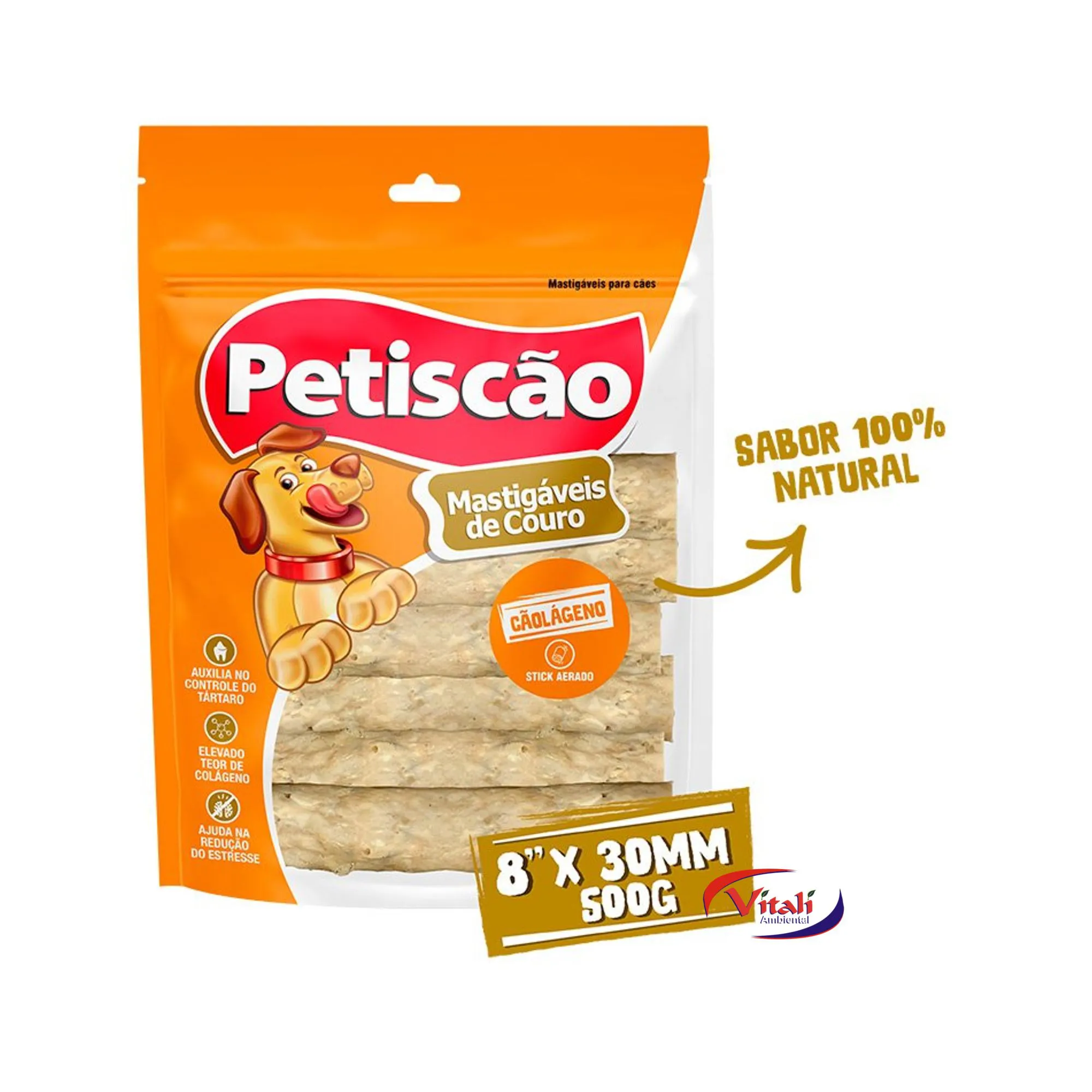 OSSO PETISCAO CAOLAGENO CRISPY 8 SHRINK CAES 30MM