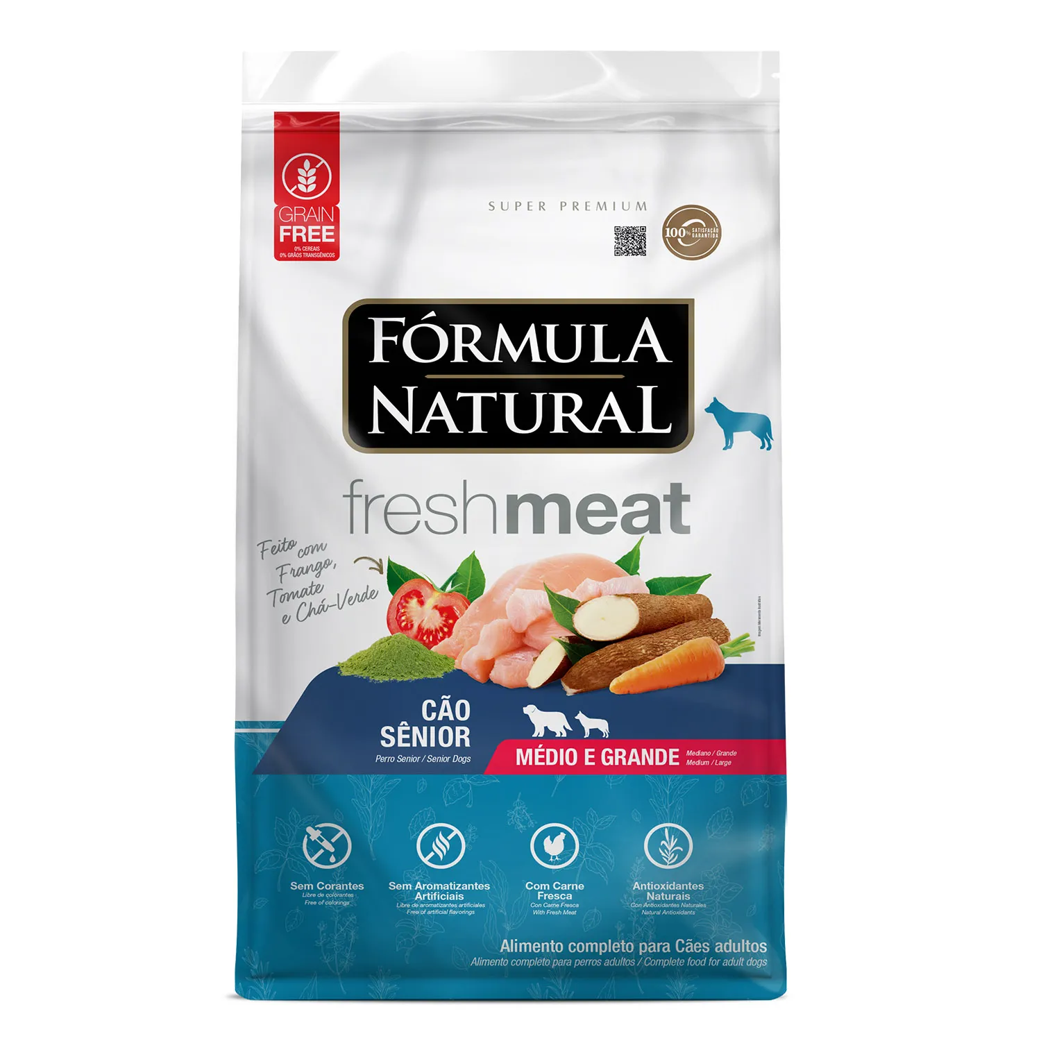 RAÇÃO FORMULA NATURAL FRESH MEAT CÃES SENIOR FRANGO RAÇA MÉDIAS E GRANDES 2,5KG