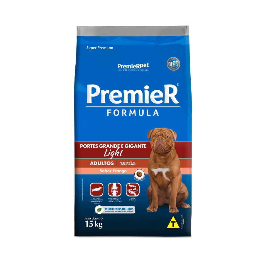 PREMIER CAES AD RAÇAS GRANDE LIGHT 15 KG