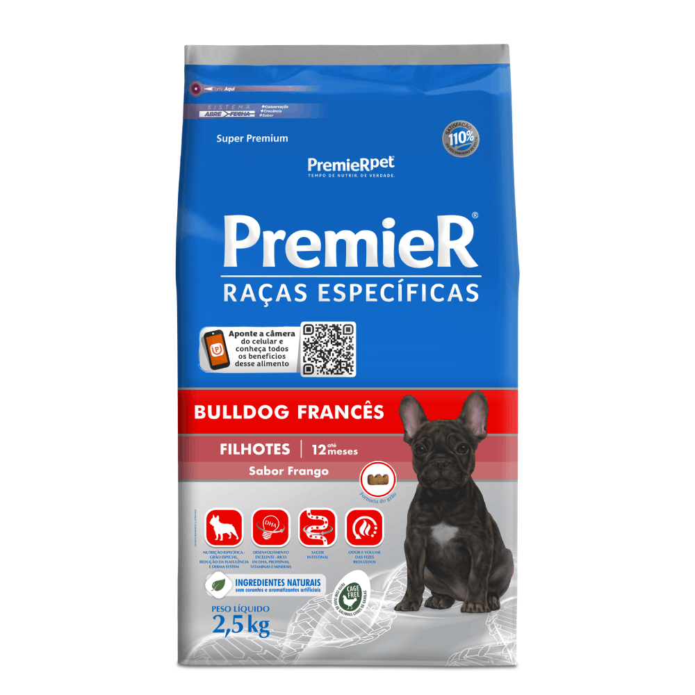 PREMIER CAES FILHOTES RAÇAS ESPECIFICAS BULLDOG FRANCES 2,5 KG