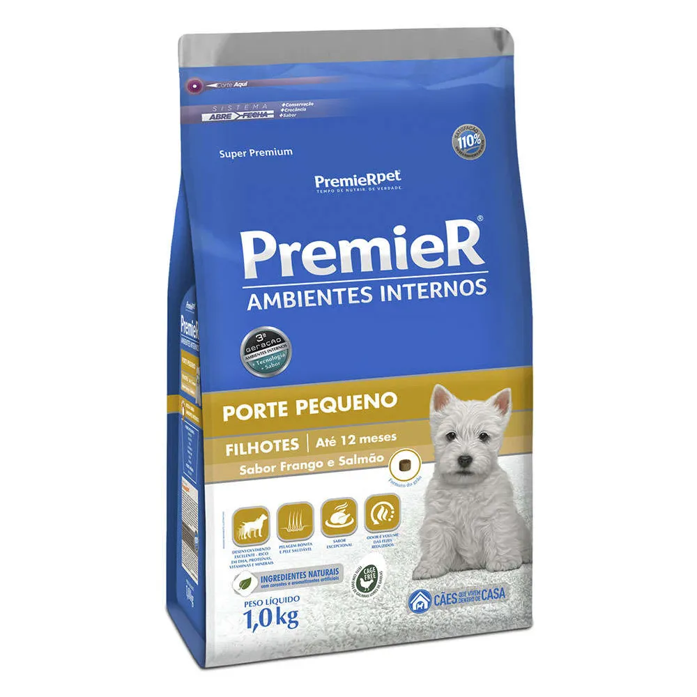 PREMIER CAES AMBIENTE INTERNO FILHOTES RAÇAS PEQ 1KG