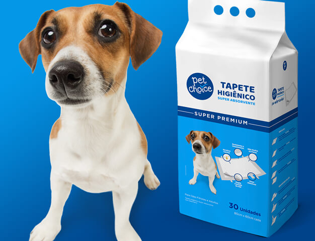 TAPETE HIGIENICO PET CHOICE NOVO 30 UNIDADES 80X60