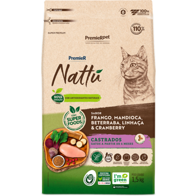 PREMIER NATTU GATOS AD CAST MANDIO 1,5KG