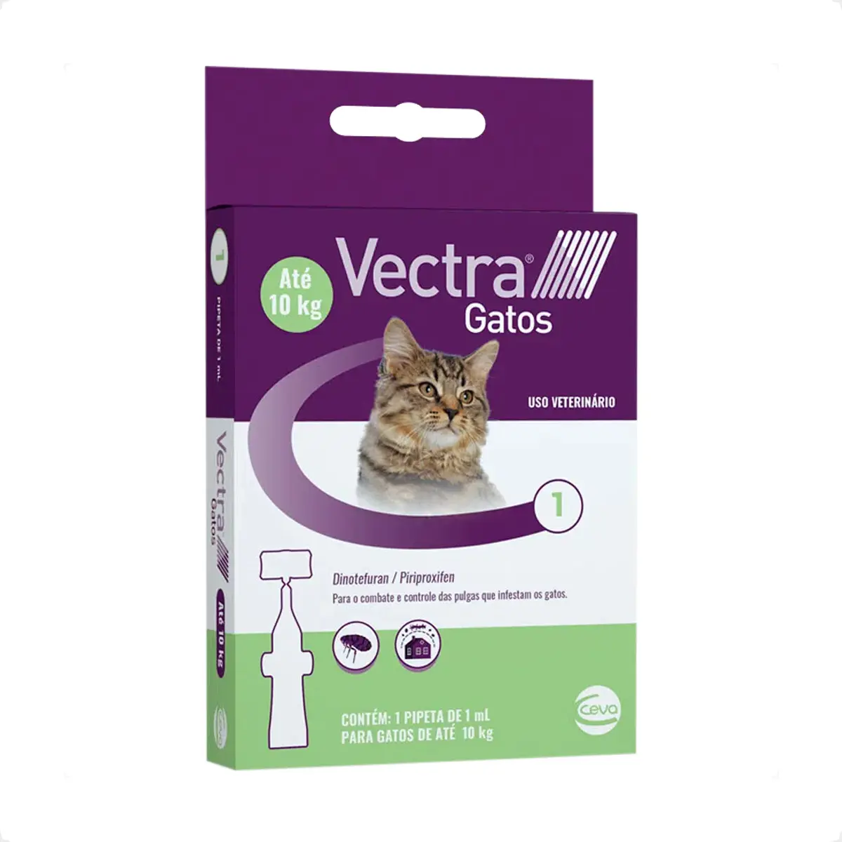 VECTRA GATOS ATE 10KG 1 ML   - 1 PIPETA DA CX ORIGINAL COM 3