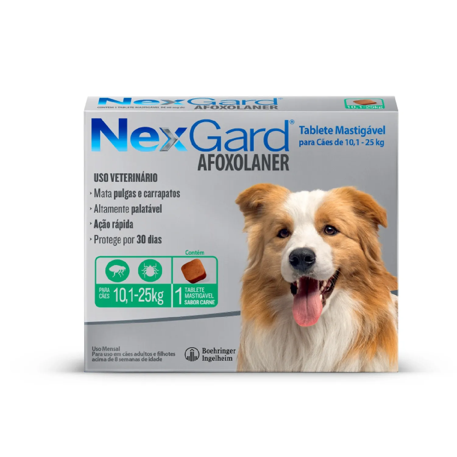 NEXGARD 3G 10,1A 25KG - (1 COMPRIMIDO FRACIONADO DA CX ORIGINAL COM 3)