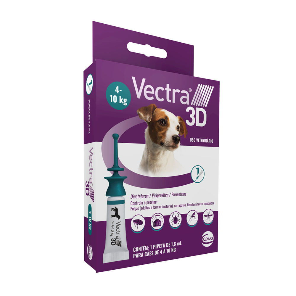 VECTRA 3D CAES 4 A 10 KG - 1 PIPETA DA CX ORIGINAL COM 3