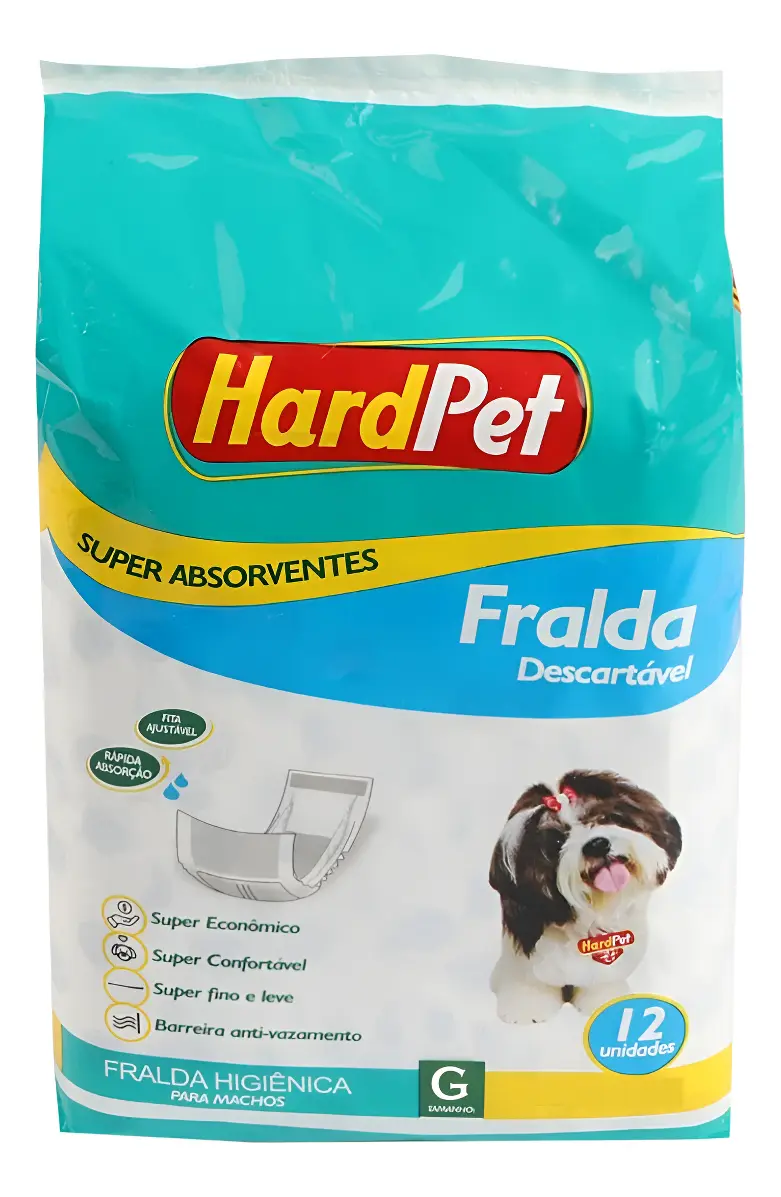 FRALDA HIGIENICA HARD PET FEMEA G 12UNID