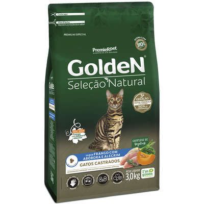 GOLDEN GATOS SEL NAT CAST ABOBORA 3KG
