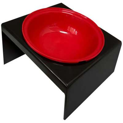 COMEDOURO PLAST. ELEVADO FURACAOPET 250 ML - VERMELHO