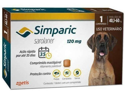 SIMPARIC TAB 120MG - 40,1 - 60 KG - (1 COMPRIMIDO FRACIONADO DA CX ORIGINAL COM 3)