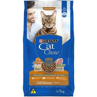 RAÇÃO CAT CHOW CASTRADO PEIXE 1KG