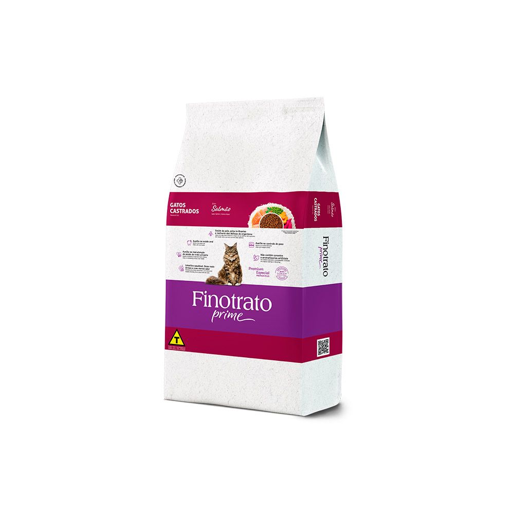 FINOTRATO PRIME SALMAO GATOS CASTRADOS 03KG