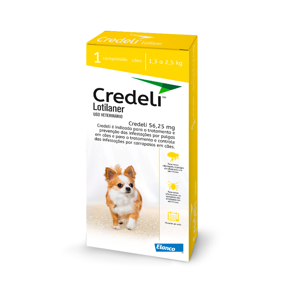 CREDELI 56,25 MG - 1,3 A 2,5 KG - (1 COMPRIMIDO FRACIONADO DA CX ORIGINAL COM 3)