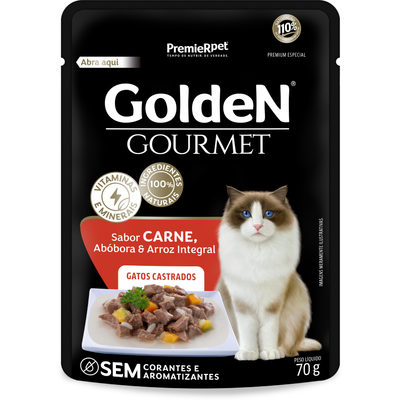 GOLDEN GATOS GOURMET AD CAST CARNE 70 G