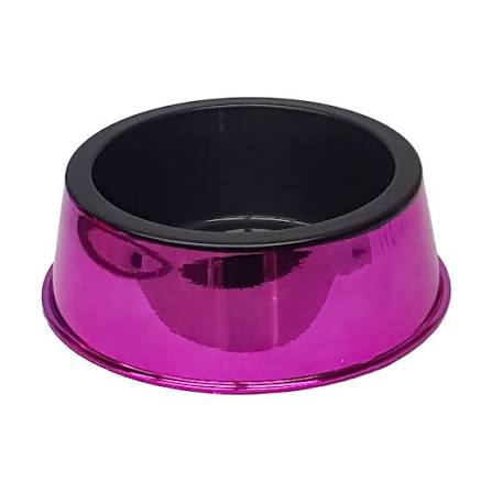 COMEDOURO FILHOTES SIMPLES 300ML ROSA PRIME