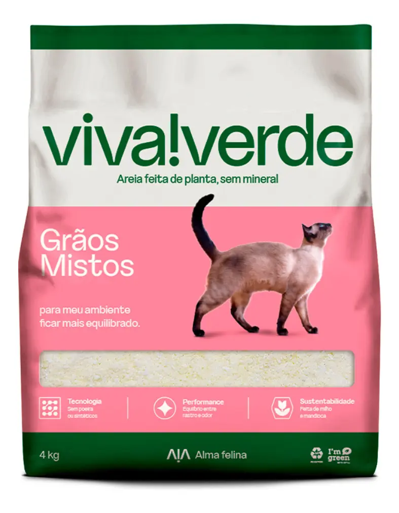 AREIA HIGIENICA VIVA VERDE G.MIST 4KG - UN