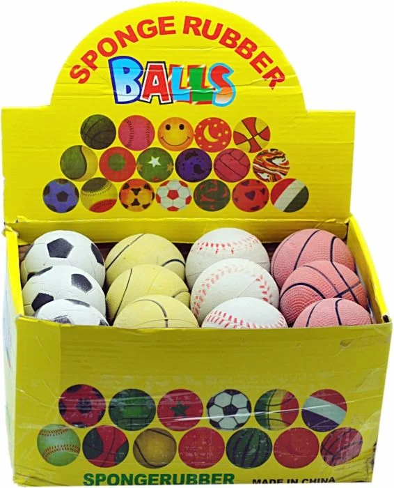 BRINQ BOLA ESPONJA 6CM  (1 UND)