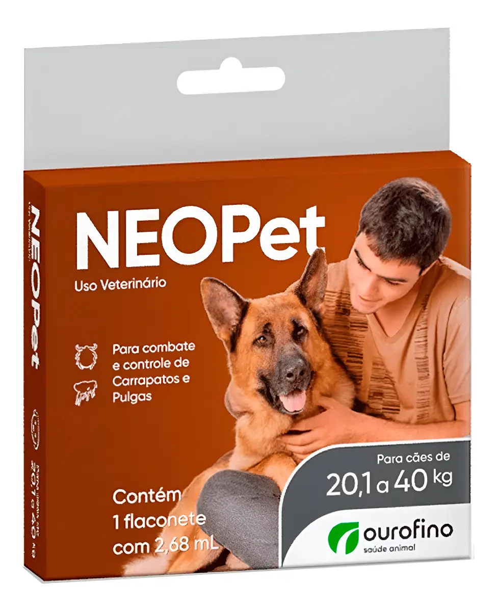 NEOPET CAO 2,68ML 20,1 A 40KG - 1 PIPETA DA CX ORIGINAL COM 3