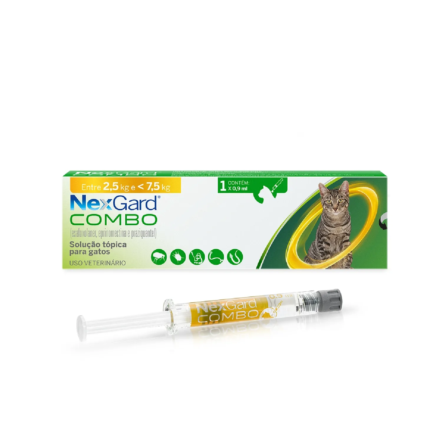 NEXGARD COMBO GATOS ADULTOS L  - (1 PIPETA FRACIADA DA CX ORIGINAL COM 3)