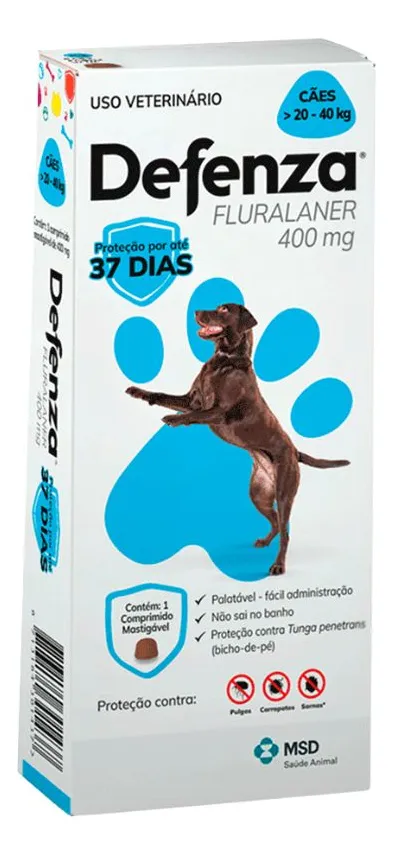 DEFENZA 400MG (20KG A 40KG) - UN