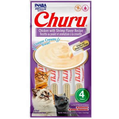 CHURU CAT GALINHA E CAMARÃO 56G (PACOTE C/4 UNDS)
