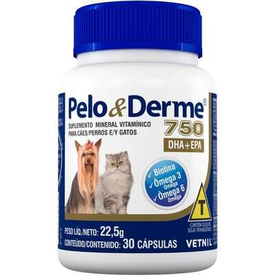 PELO & DERME 750MG DHA+EPA 30 CAPSULAS - UN