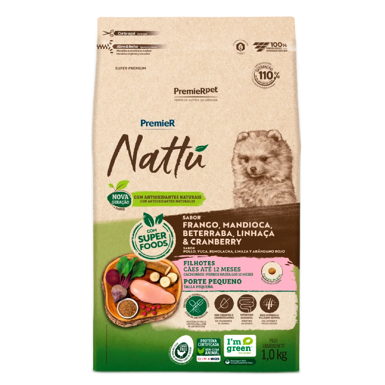 PREM NATTU CAES FILH RP MANDIOCA 1 KG