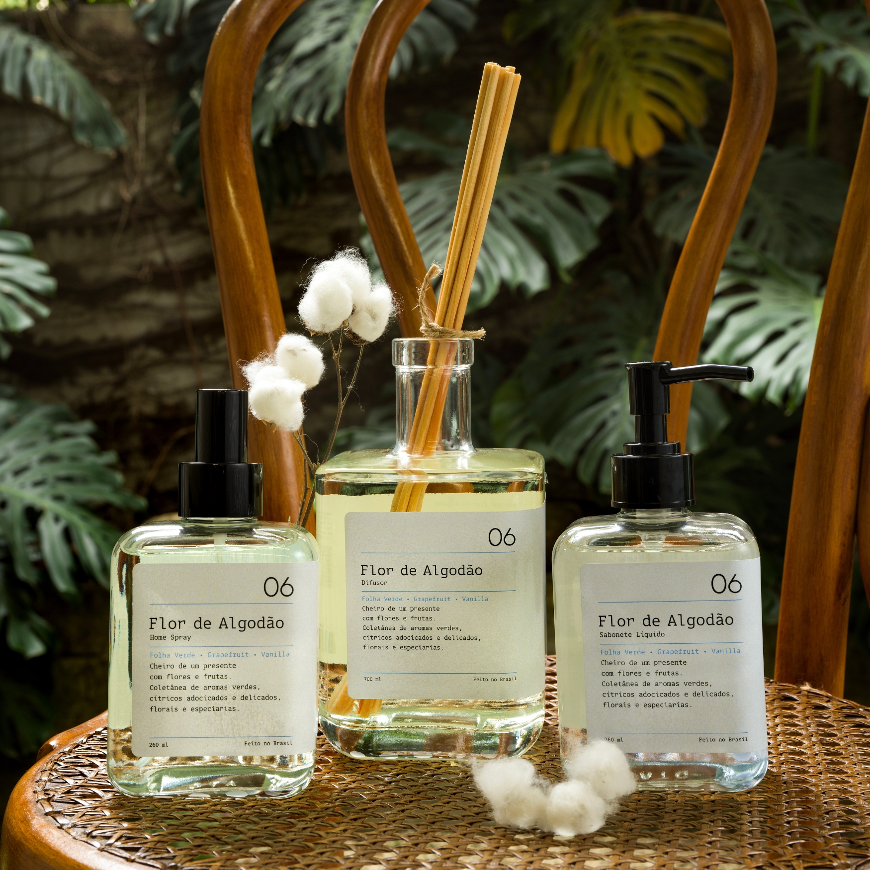 kit flor de algodão