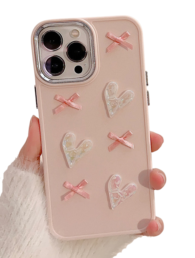 Capa Coração e Laço Rosa