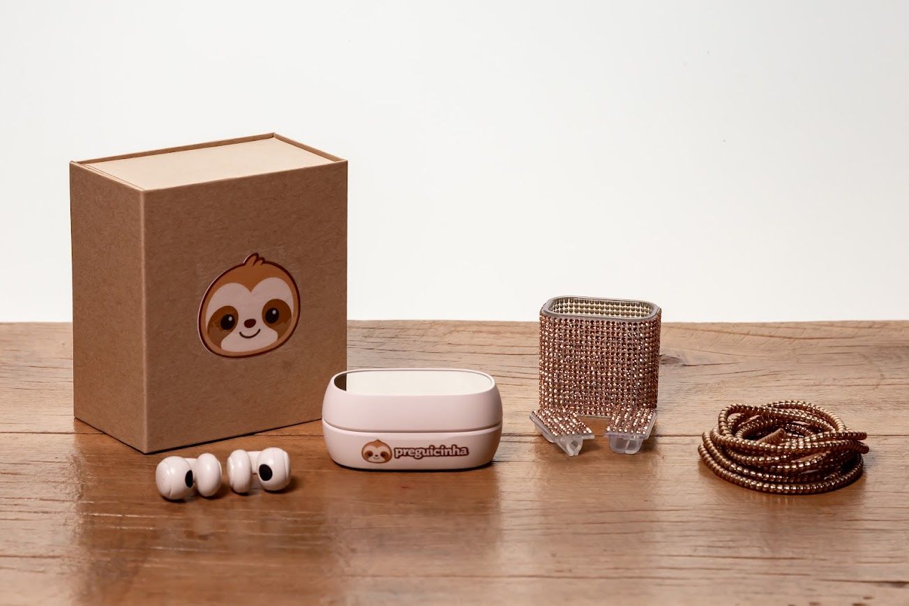 Kit Fone de Ouvido espelho Preguicinha 