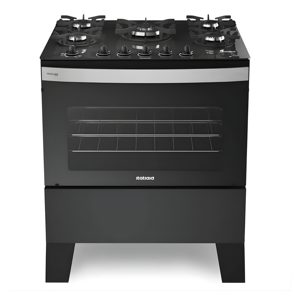 Fogão Itatiaia 5 Bocas Itaglass Plus - Preto
