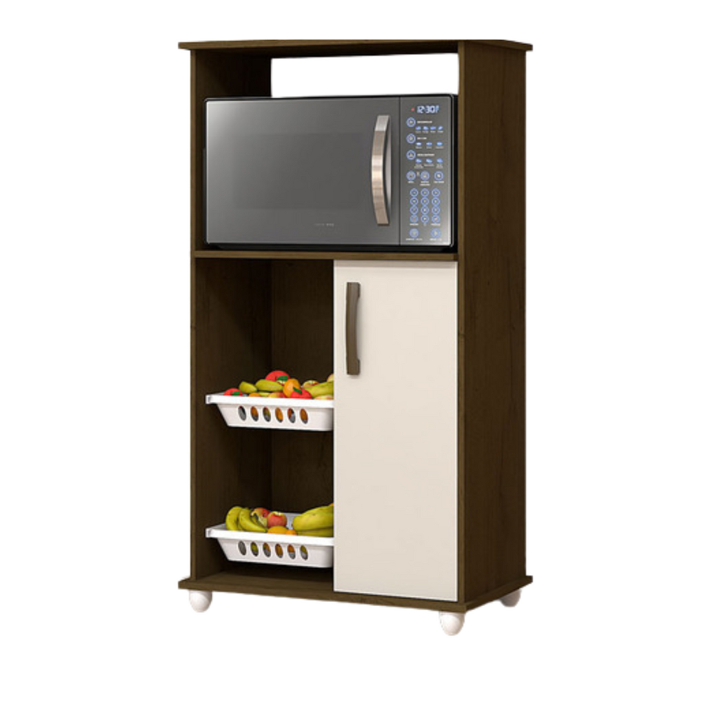 Fruteira Josan Izys Com Rodiz, Camel/Off White - Josan