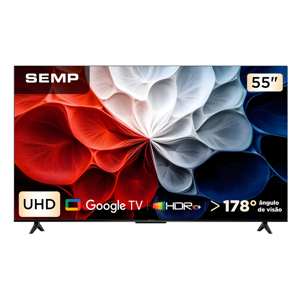 SmartTV Semp 55S52 55 Polegadas Em Led Google Tv Android 4k Uhd