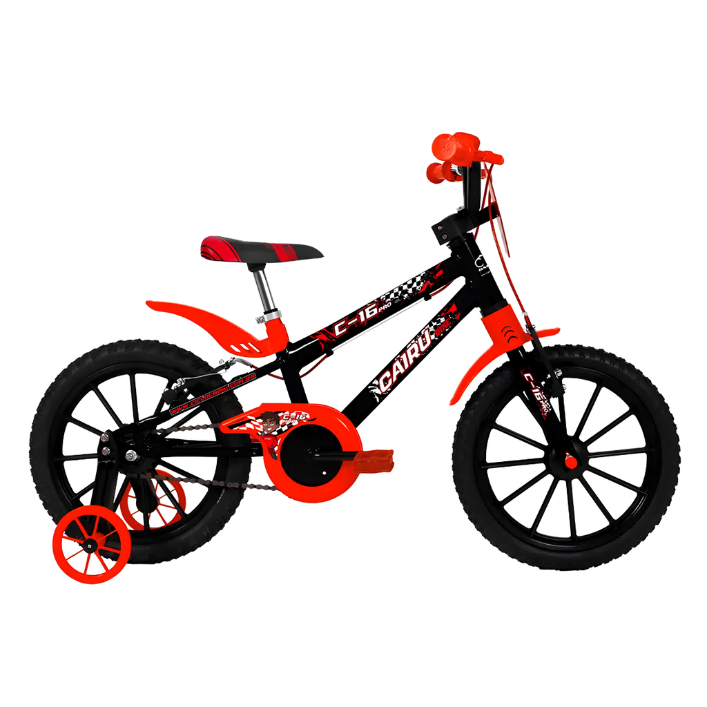 Bicicleta Cairu MTB ABS C-16 Pro Aro 16 Masculina - Preto/Vermelho